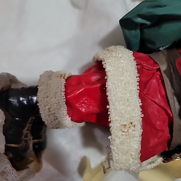 VTG Kurt S. Adler Santa's World Fabric Mache 12" Centerpiece Figurine in OG Box - Picture 16 of 16